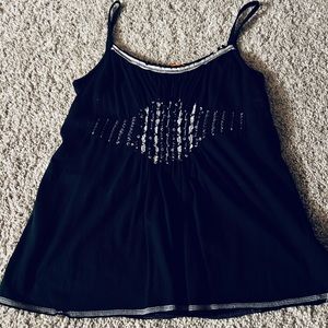 Cynthia Steffe black spaghetti strap top